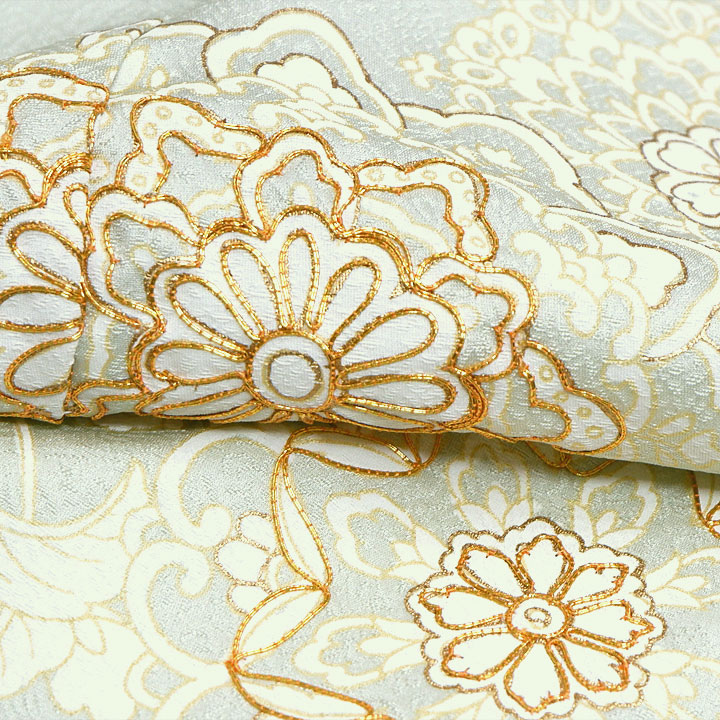 正絹 金駒刺繍 訪問着【唐草に華文】 [250509-ho-1] - ￥198,000