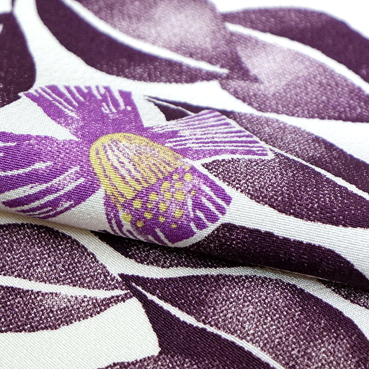 金子みすゞブランド　みすゞうた小紋反【葉模様】