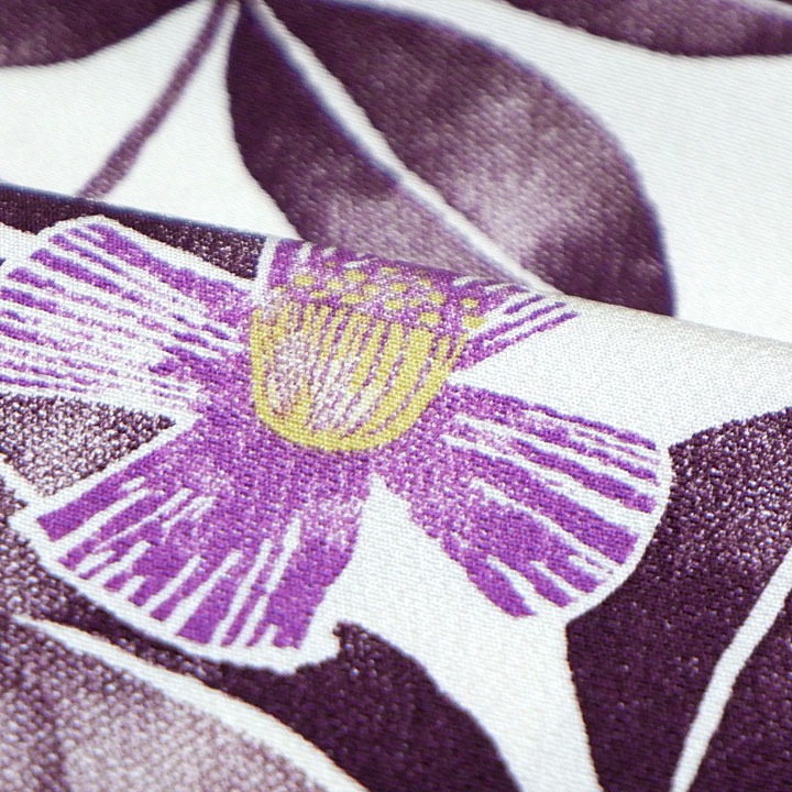 金子みすゞブランド　みすゞうた小紋反【葉模様】