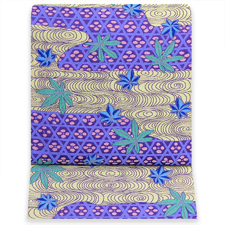 西陣織おおば 　いまおり袋帯【流水と紅葉】