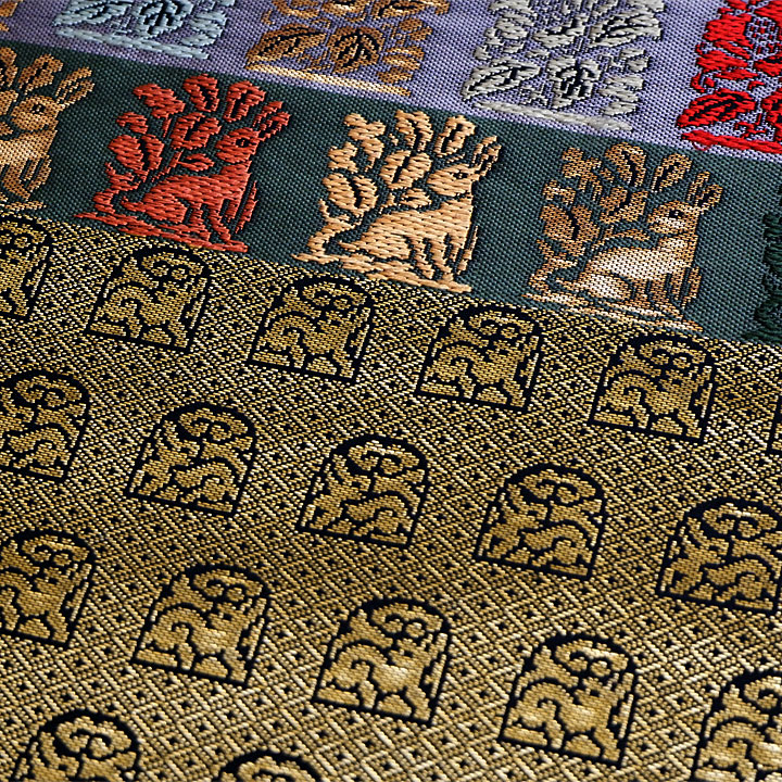 紫幸織謹製　西陣織袋帯【名物裂】