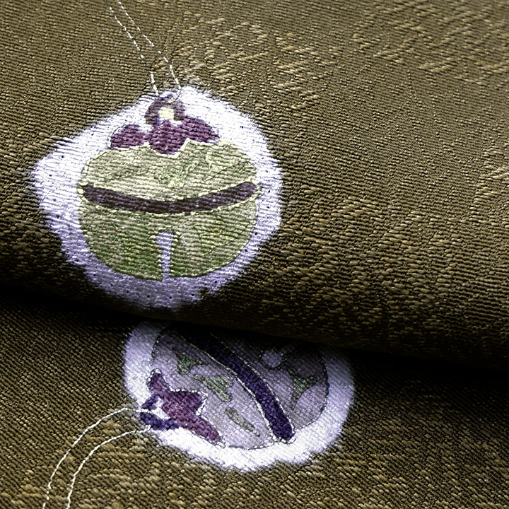 正絹　絞り染め飛ぶ柄小紋反【鈴】