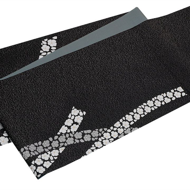 東京友禅　菅有鬼一 謹製　染袋帯【桜　モノトーン】