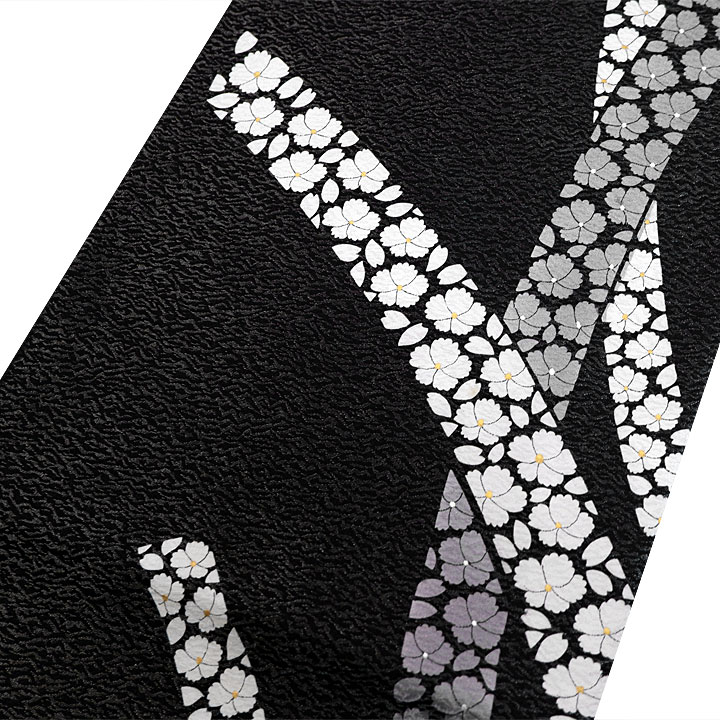 東京友禅　菅有鬼一 謹製　染袋帯【桜　モノトーン】