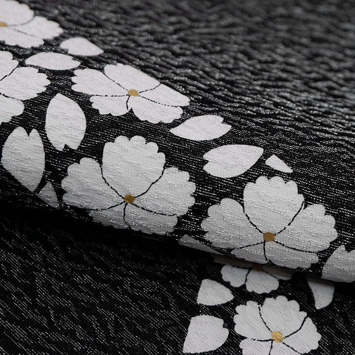 東京友禅　菅有鬼一 謹製　染袋帯【桜　モノトーン】