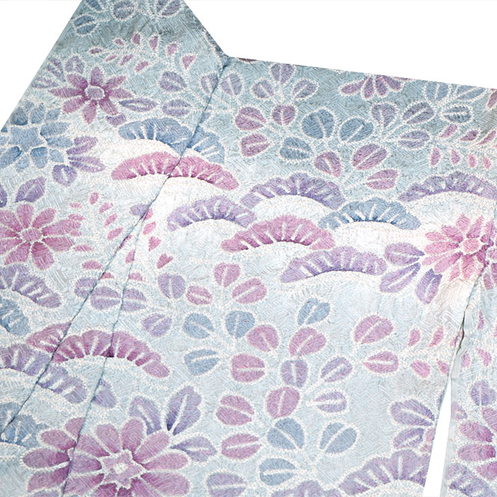 絞り加藤　総絞り最高級訪問着【籠目に花植物】　