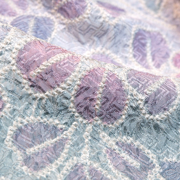 絞り加藤　総絞り最高級訪問着【籠目に花植物】　