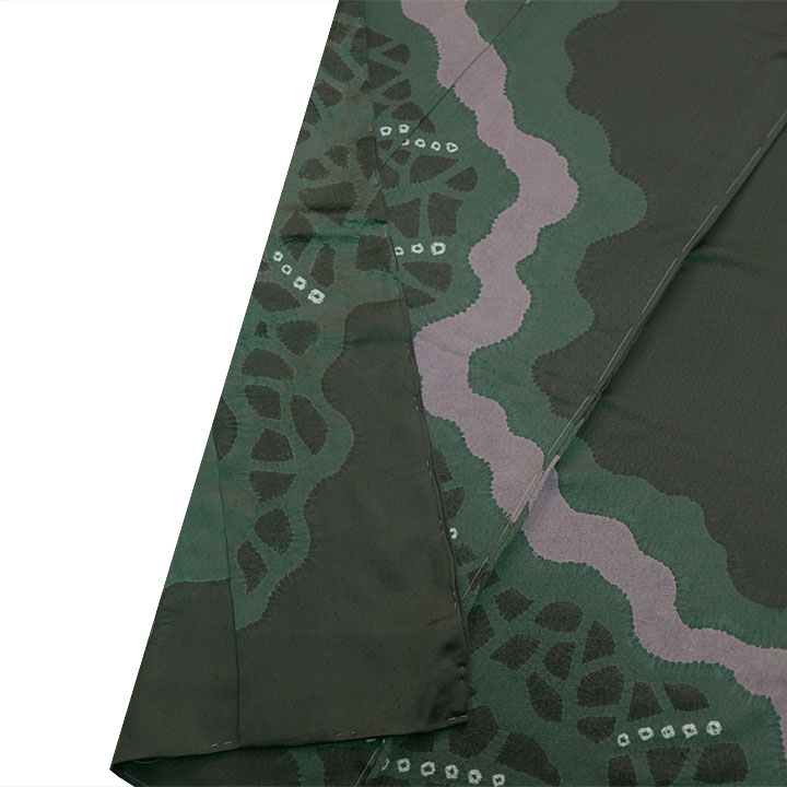 絞り加藤　伝統工芸士 山岸幸吉 特撰訪問着【緑】