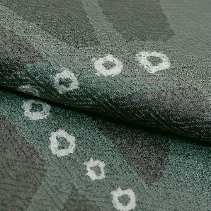 絞り加藤　伝統工芸士 山岸幸吉 特撰訪問着【緑】