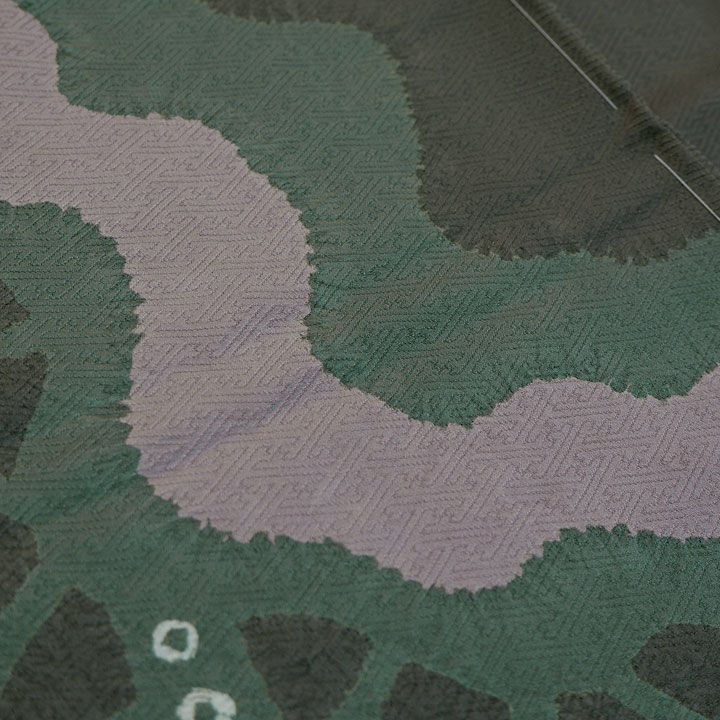 絞り加藤　伝統工芸士 山岸幸吉 特撰訪問着【緑】