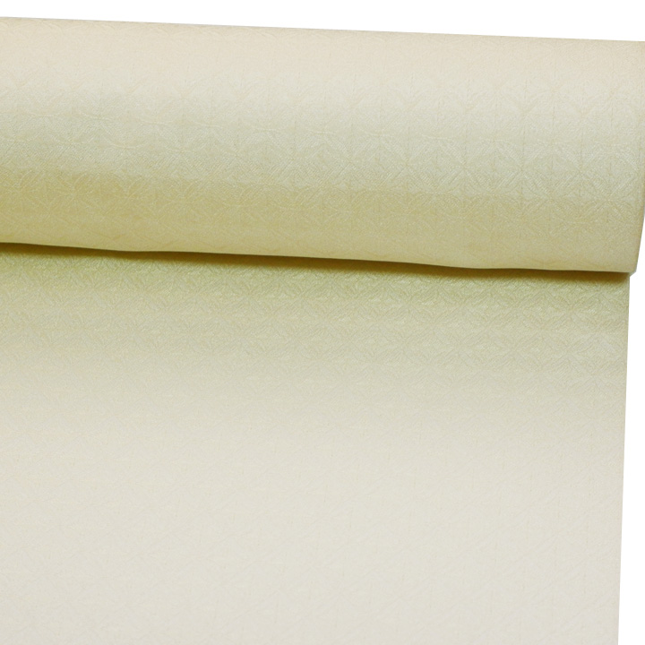 博多織 筑前織物 伝統的工芸品 御召【切子 淡黄色】