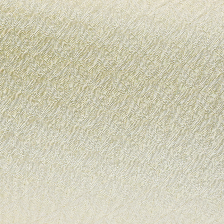 博多織 筑前織物 伝統的工芸品 御召【切子 淡黄色】