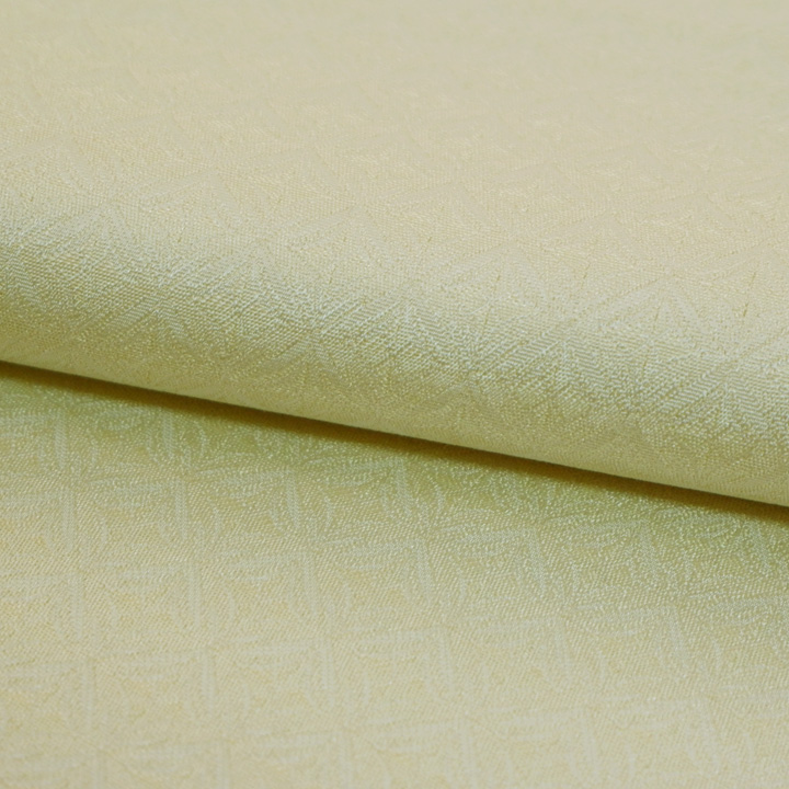 博多織 筑前織物 伝統的工芸品 御召【切子 淡黄色】