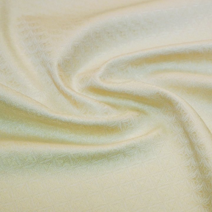 博多織 筑前織物 伝統的工芸品 御召【切子 淡黄色】