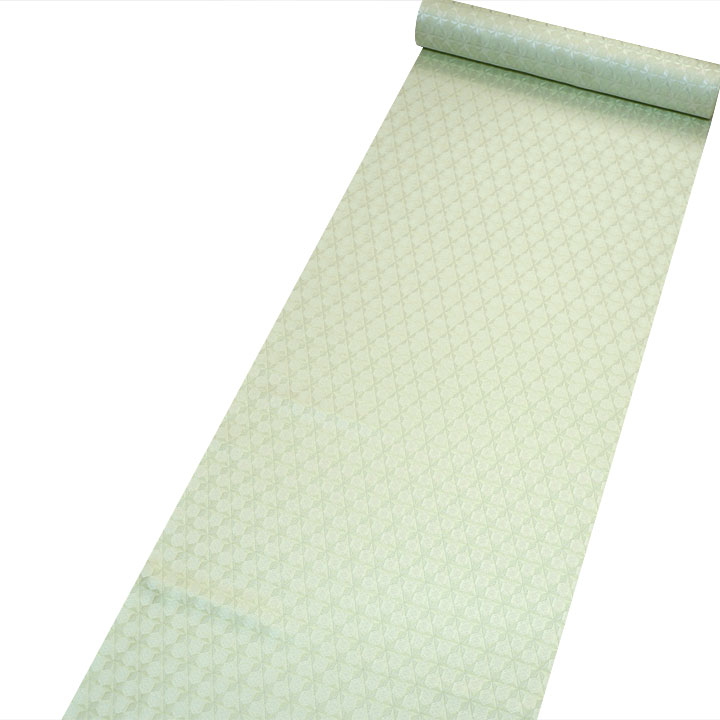 博多織 筑前織物 伝統的工芸品 御召【切子 淡い緑】