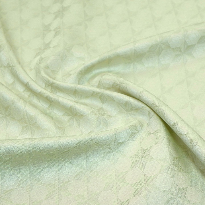 博多織 筑前織物 伝統的工芸品 御召【切子 淡い緑】