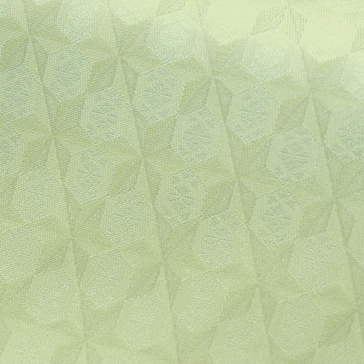 博多織 筑前織物 伝統的工芸品 御召【切子 淡い緑】