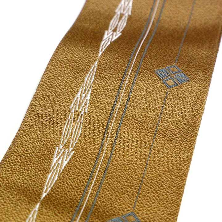 本場筑前博多織　平成献上角帯【辛子　献上柄】