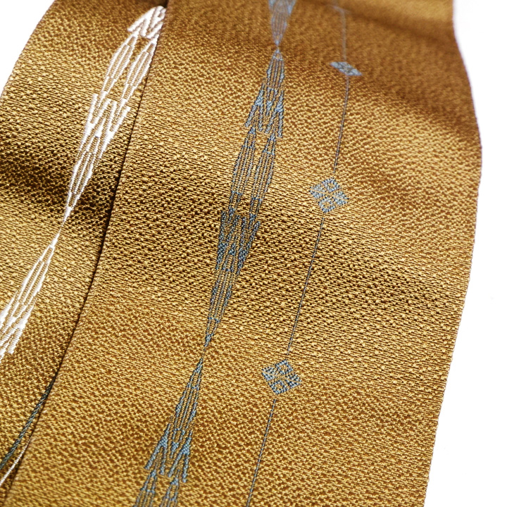 本場筑前博多織　平成献上角帯【辛子　献上柄】