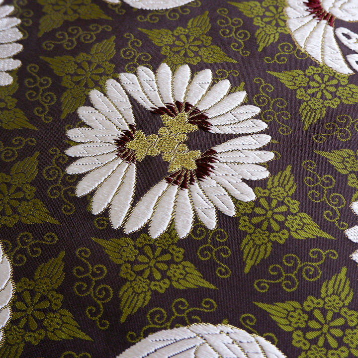 誉田屋源兵衛 謹製　草木染め 全通袋帯【七宝鳳菊文】　