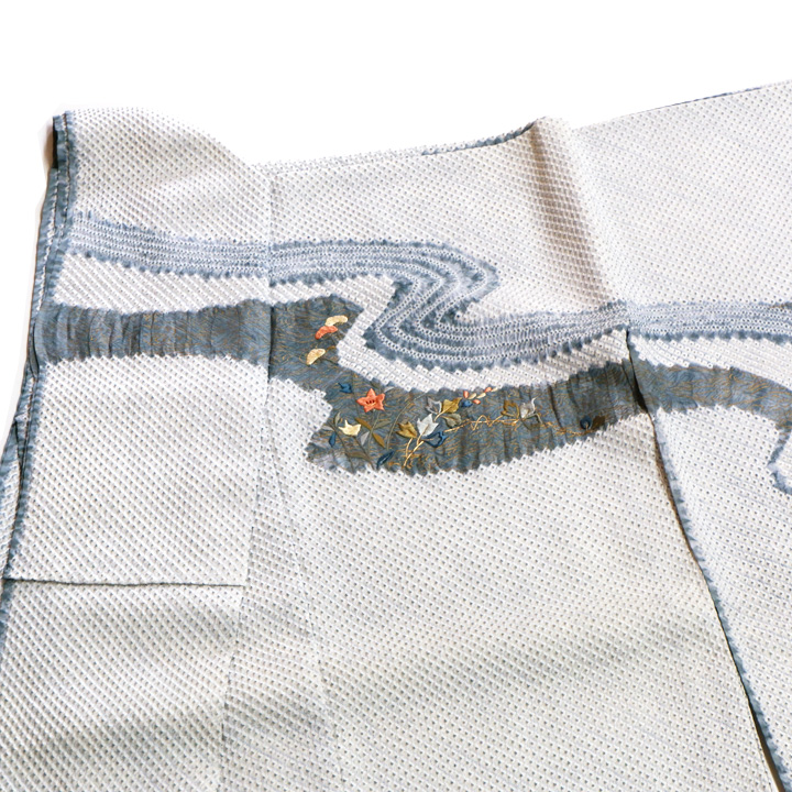 絞り加藤　手刺繍 鹿の子総疋田絞　訪問着【戯れる白き山羊】