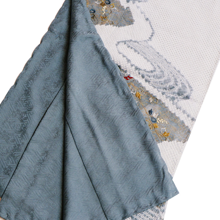 絞り加藤　手刺繍 鹿の子総疋田絞　訪問着【戯れる白き山羊】