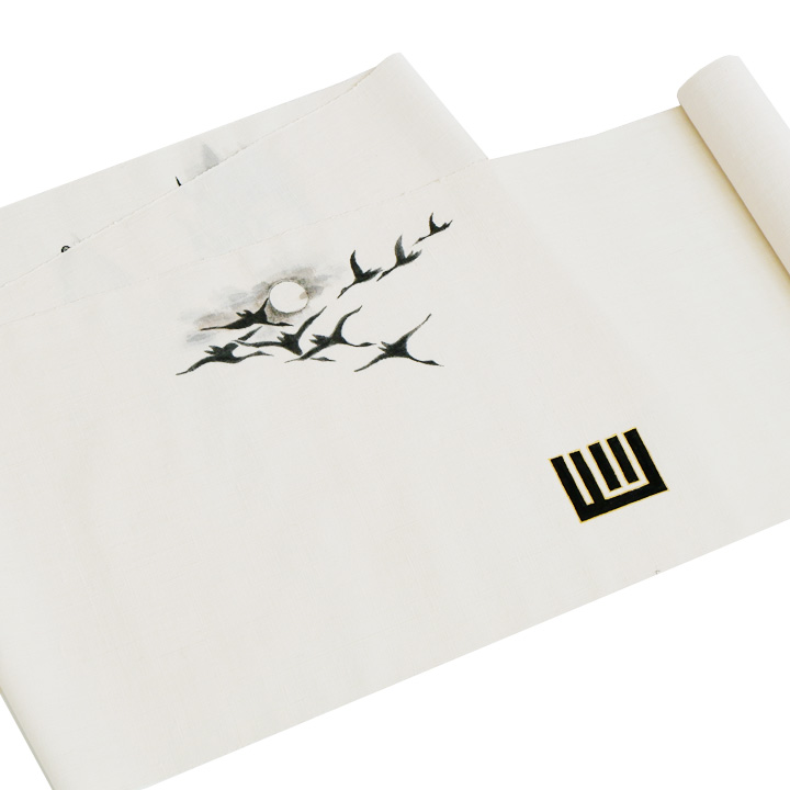 紬地 染め九寸名古屋帯【源氏香】