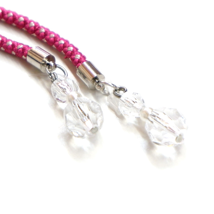 飾り紐【赤色　トンボ玉】