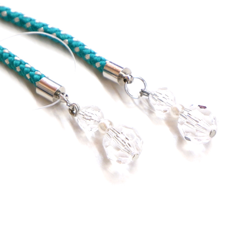 飾り紐【緑色　トンボ玉】