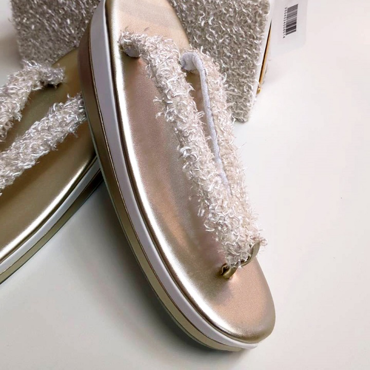 振袖にも使える草履バックセット【ホワイトシルバー　ふわふわ】