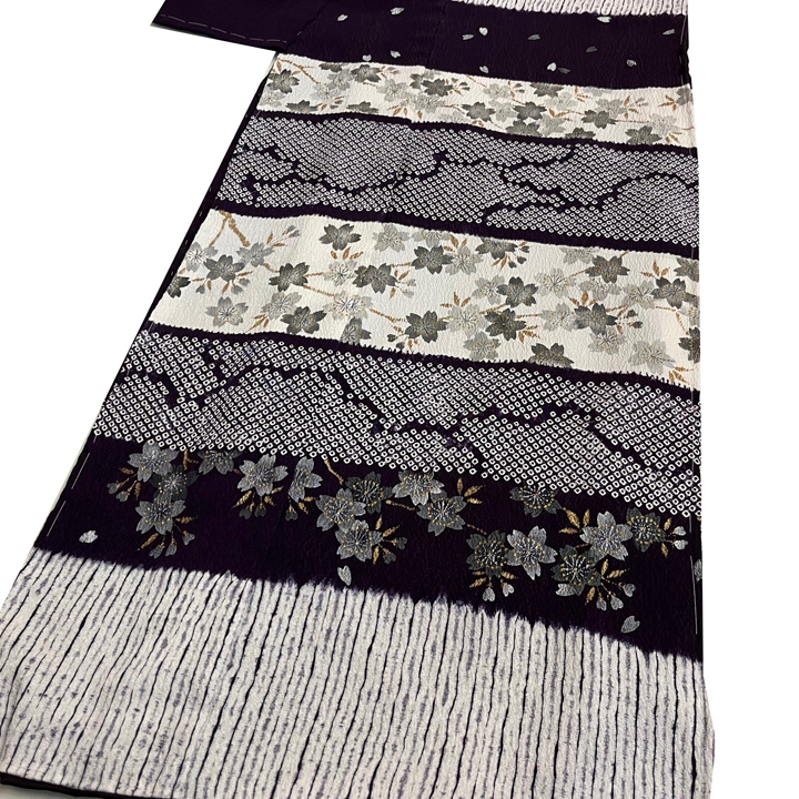 絞り加藤　絞り染め金彩友禅訪問着【桜舞う】　