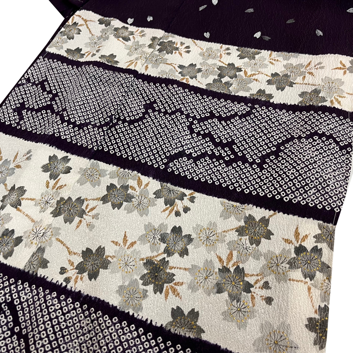 絞り加藤　絞り染め金彩友禅訪問着【桜舞う】　