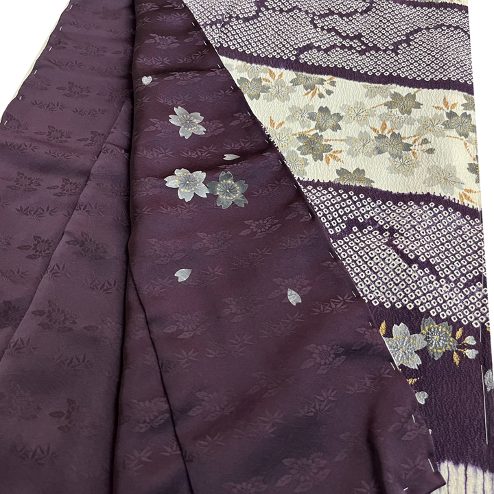 絞り加藤　絞り染め金彩友禅訪問着【桜舞う】　