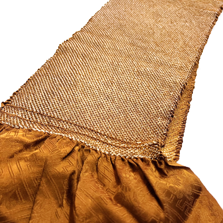 正絹　総絞り帯揚げ【ブロンズ】