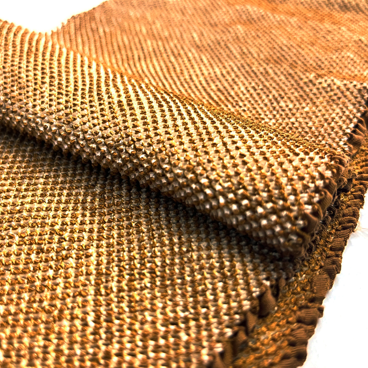 正絹　総絞り帯揚げ【ブロンズ】