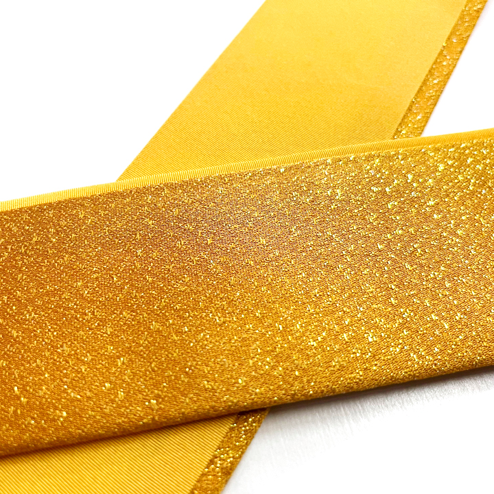 正絹 二十重ね衿【金茶　ラメ】