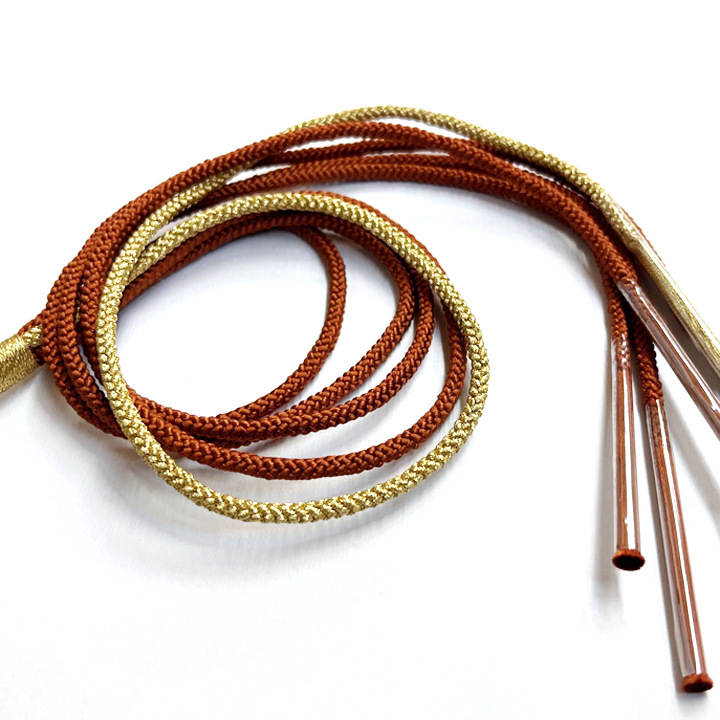 振袖用 飾り帯締め【ブラウン　花飾り】