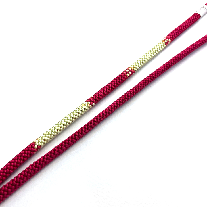 紐の渡敬　正絹　帯締め【ワインレッド】