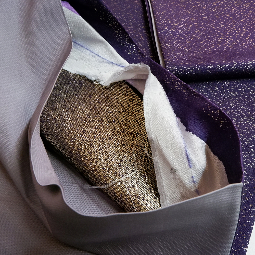 山本唯与志謹製　袋帯【蝶々】　