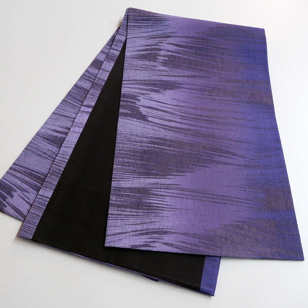 山本唯与志謹製　袋帯【緩やかな線】　