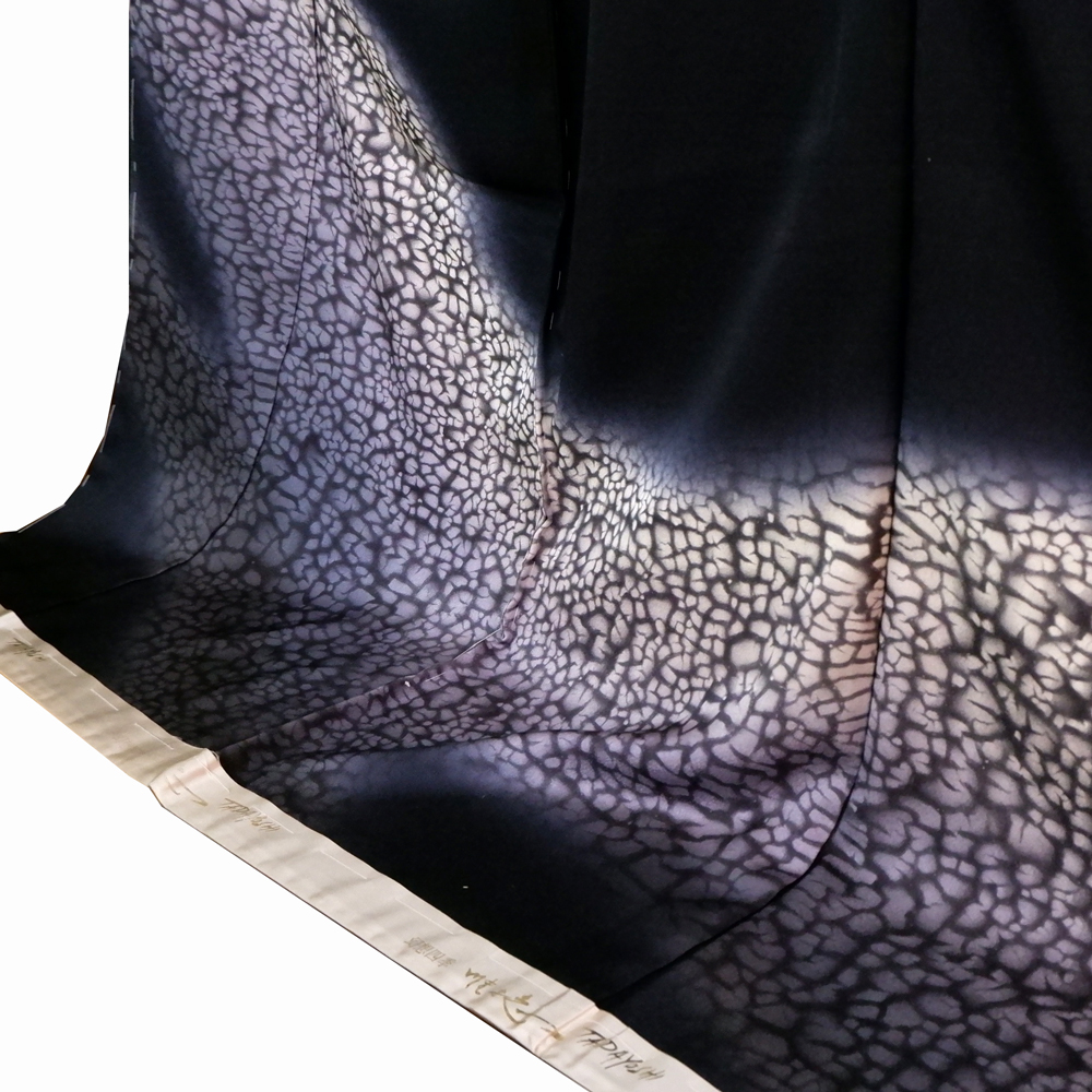 山本唯与志謹製　訪問着【黒】　