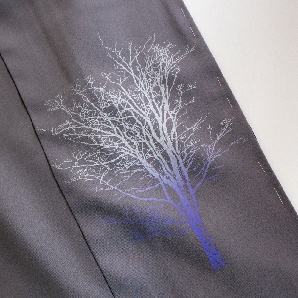 山本唯与志謹製　訪問着【黒】　