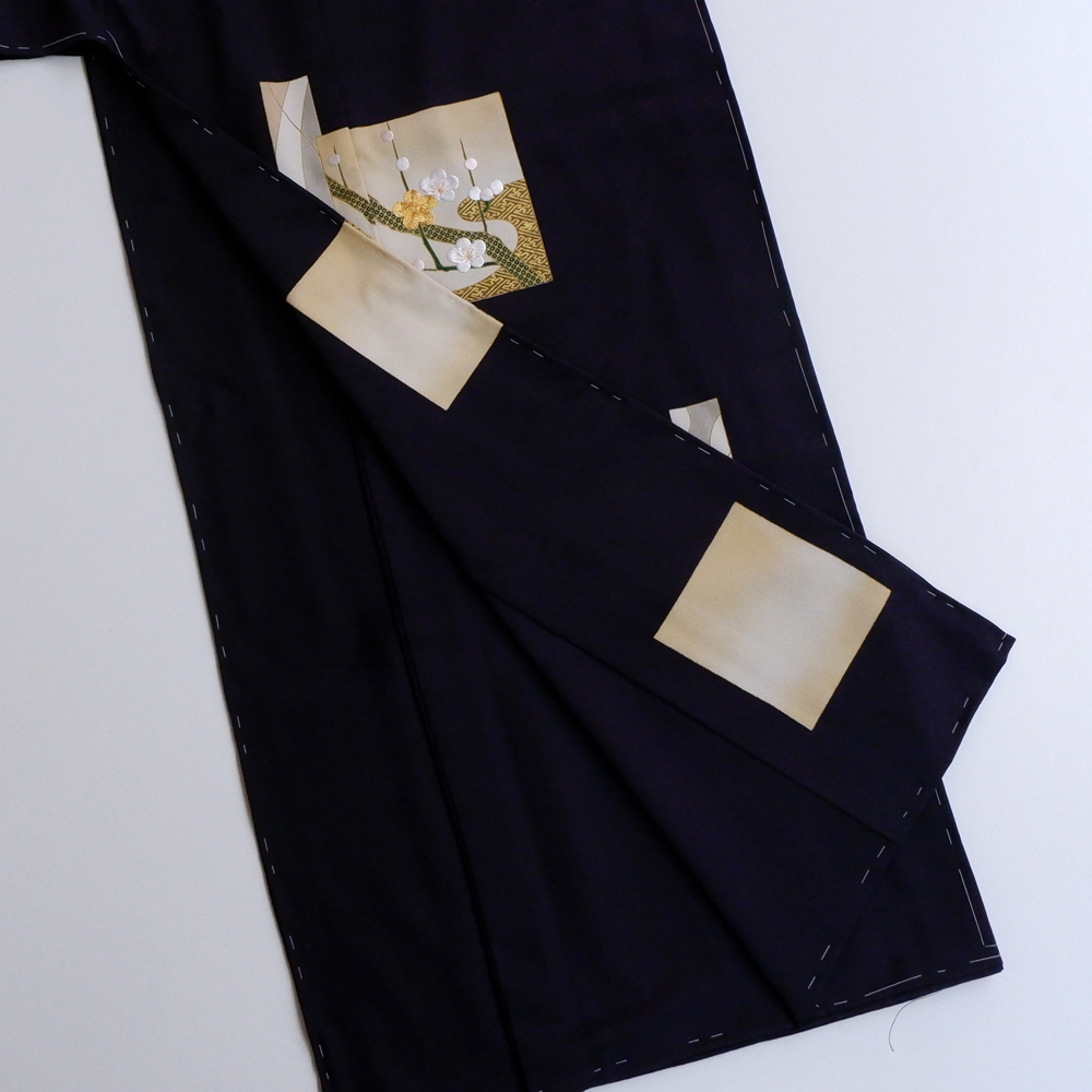 工芸キモノ野口謹製　訪問着【色紙に桜】　