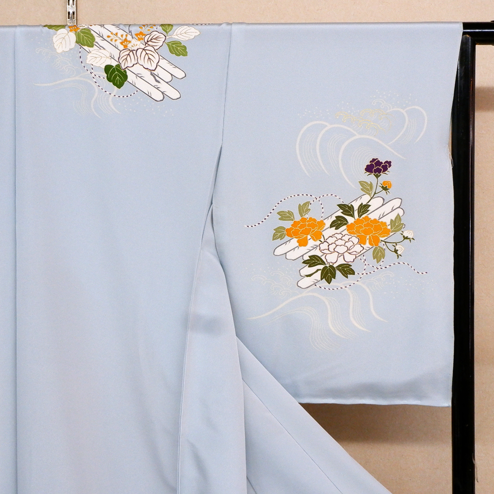 工芸キモノ野口謹製　訪問着【花筏】　