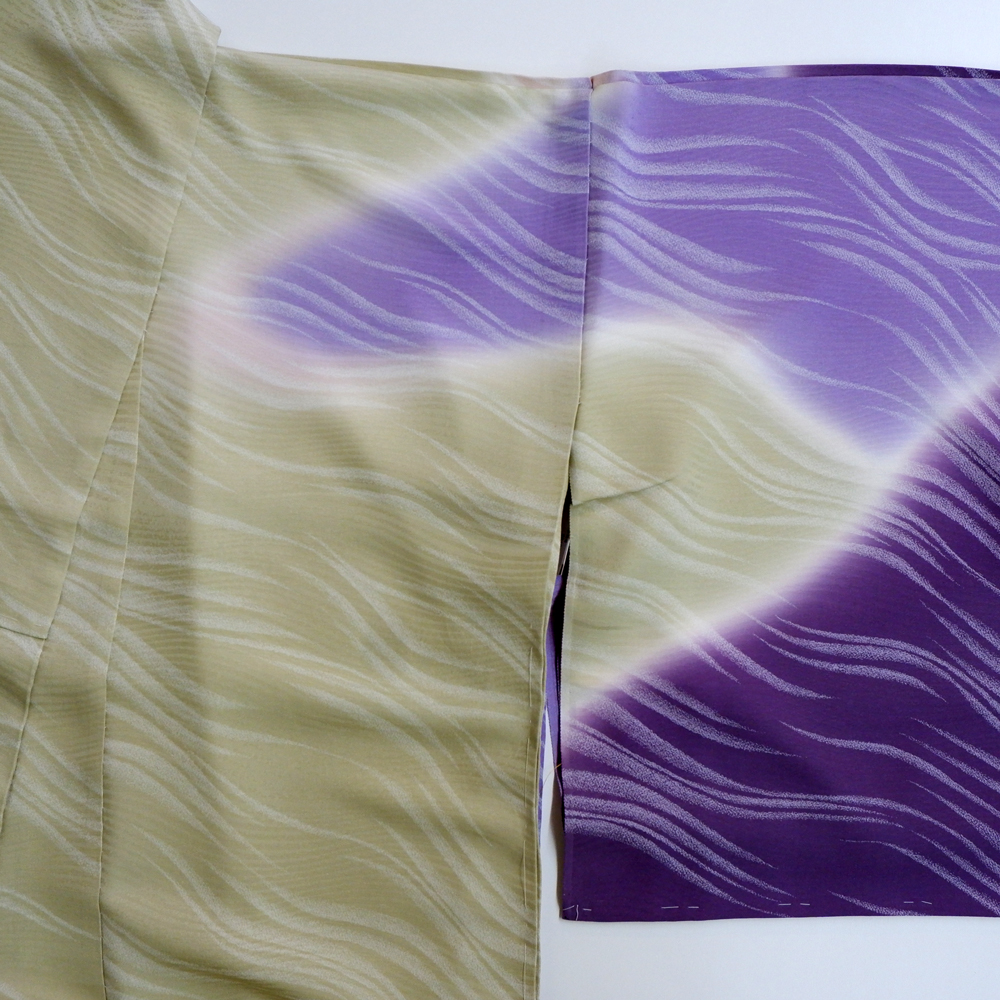 山本唯与志謹製　訪問着【曲線】　