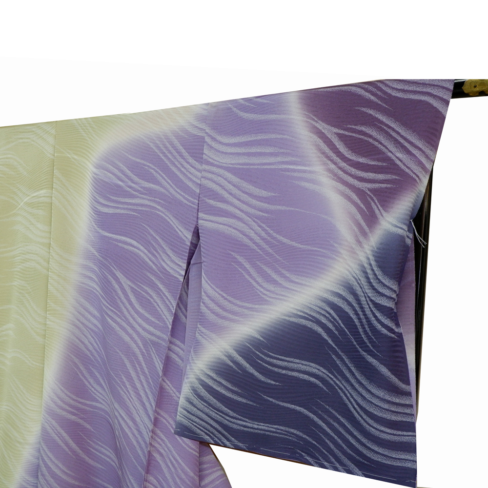 山本唯与志謹製　訪問着【曲線】　