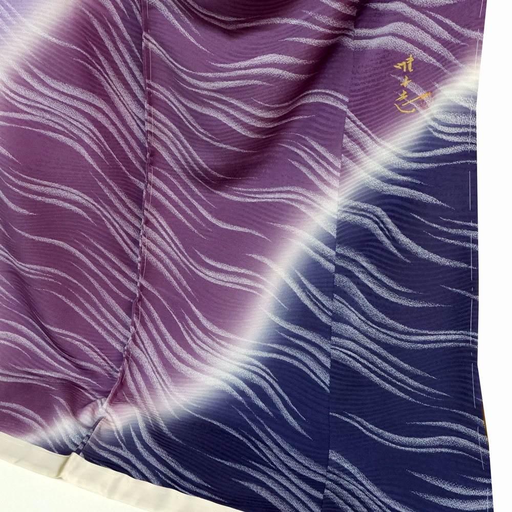 山本唯与志謹製　訪問着【曲線】　