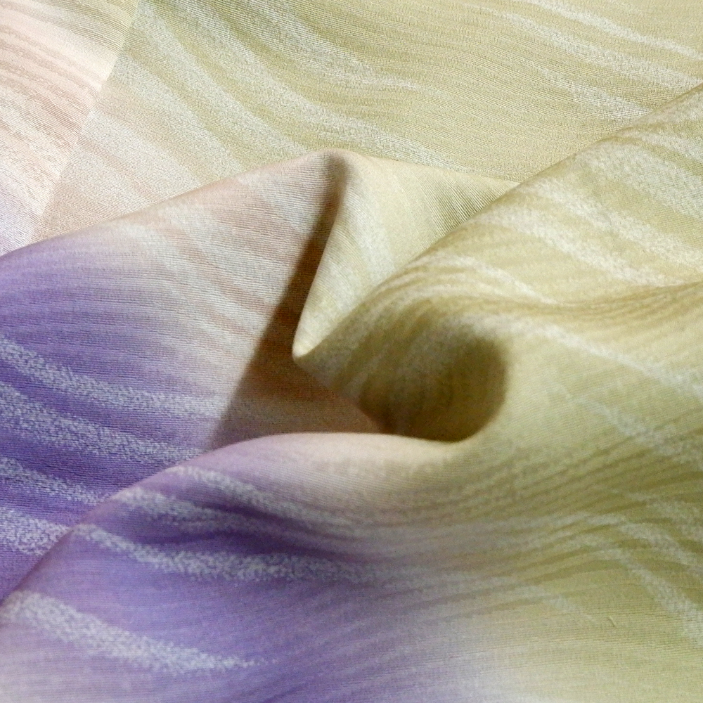 山本唯与志謹製　訪問着【曲線】　