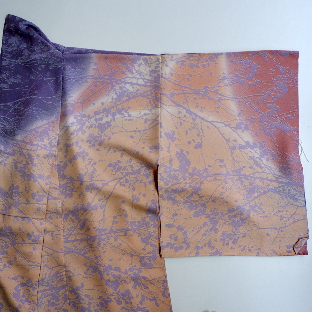 山本唯与志謹製　訪問着【木の枝】　