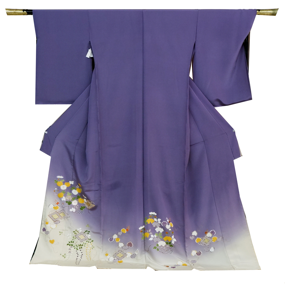 工芸キモノ野口謹製　色留袖【菊に葵】　